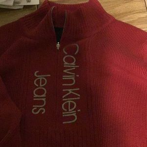 Calvin Klein jeans  ladies ribbed sweater zip